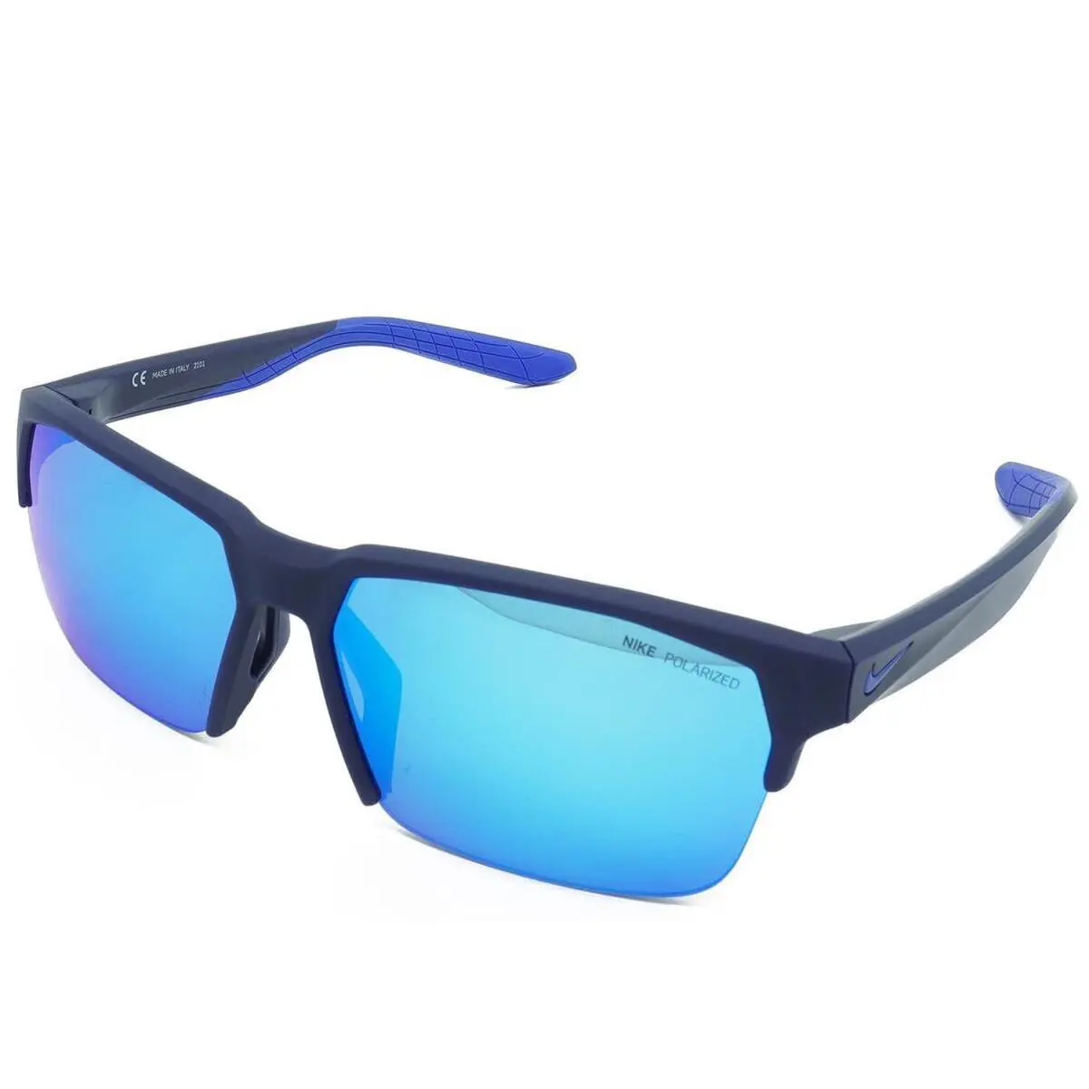 Nike DM-0994 410 Midnight Navy Maverick Free P Polarized Sunglass Blue Mirror