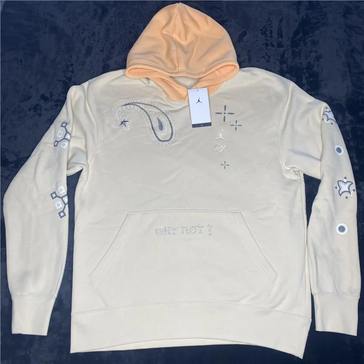 Nike Jordan Westbrook Why Not Paisley Hoodie Large-tall Sweatshirt DO2503-235