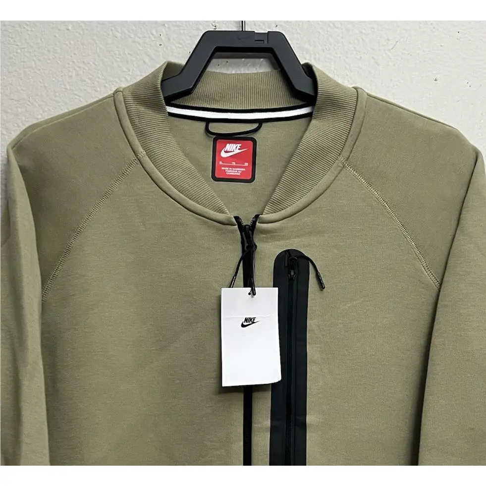 Nike clothing - Nike Sportswear Tech Fleece Bomber Jacket - FB8008-276 - Neutral Olive (UPC: 197597268361) 0