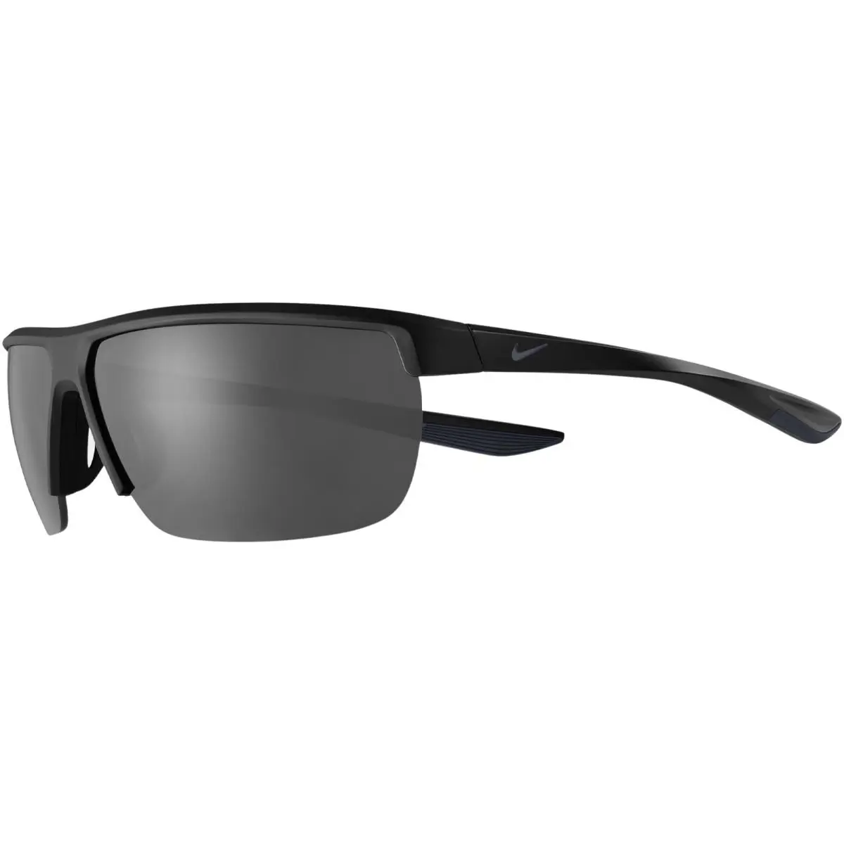 Nike Tempest Men`s Black Semi-rimless Sport Wrap Sunglasses - NKCW4667 010