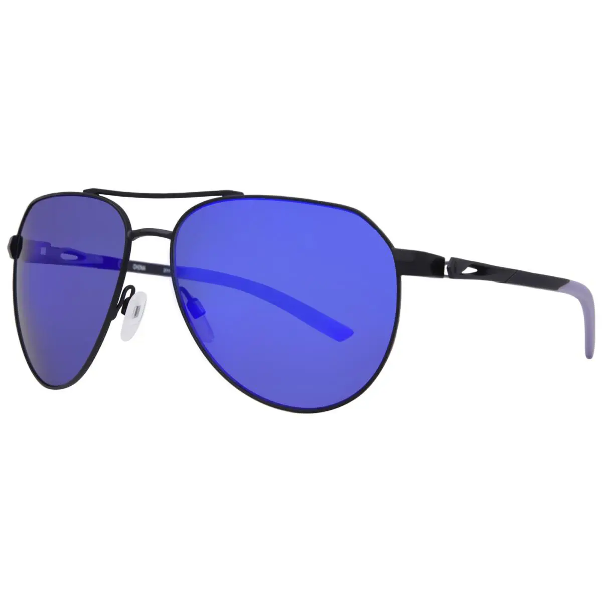 Nike Club Nine M DQ0924 012 Sunglasses Satin Black/grey Ultraviolet Pilot 60mm - Frame: Black, Lens: Gray
