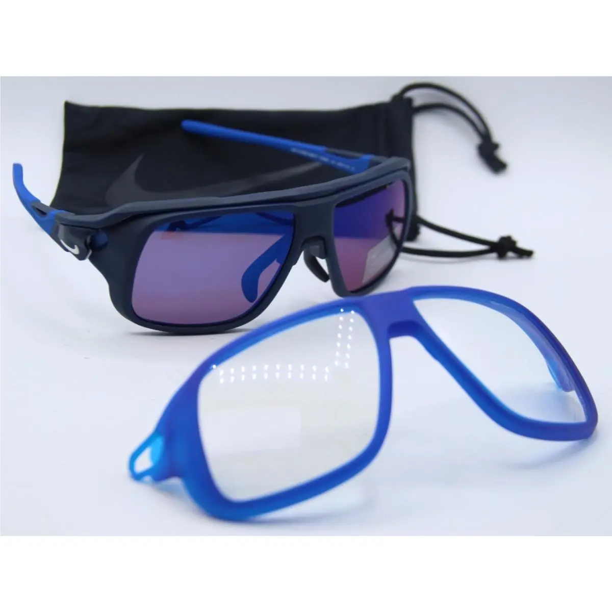 Nike Flyfree Soar E EV 24002 410 Blue Interchange Frames Sunglasses 59-15