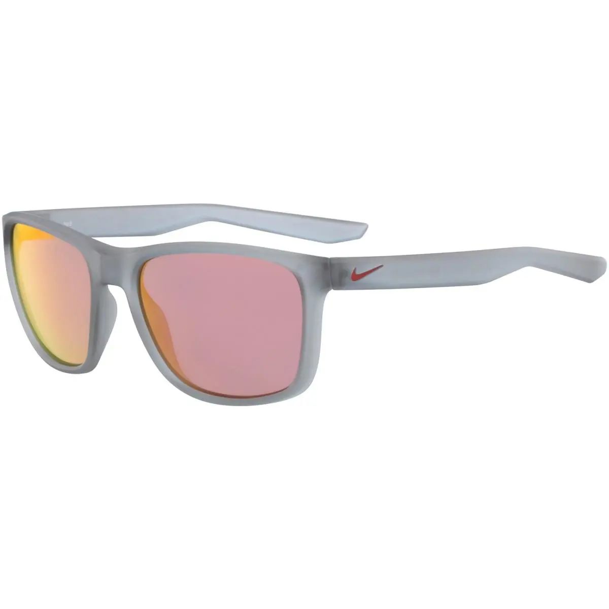 Nike Essential Endeavor Men`s Square Sport Sunglasses - NKEV1122 016 - Italy - Frame: Matte Wolf Grey, Lens: Grey Red