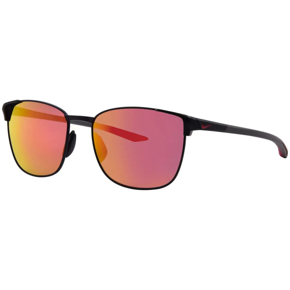 Nike Metal-Fusion-M-FV2381 010 Sunglasses Men`s Satin Black/red Mirror 55mm