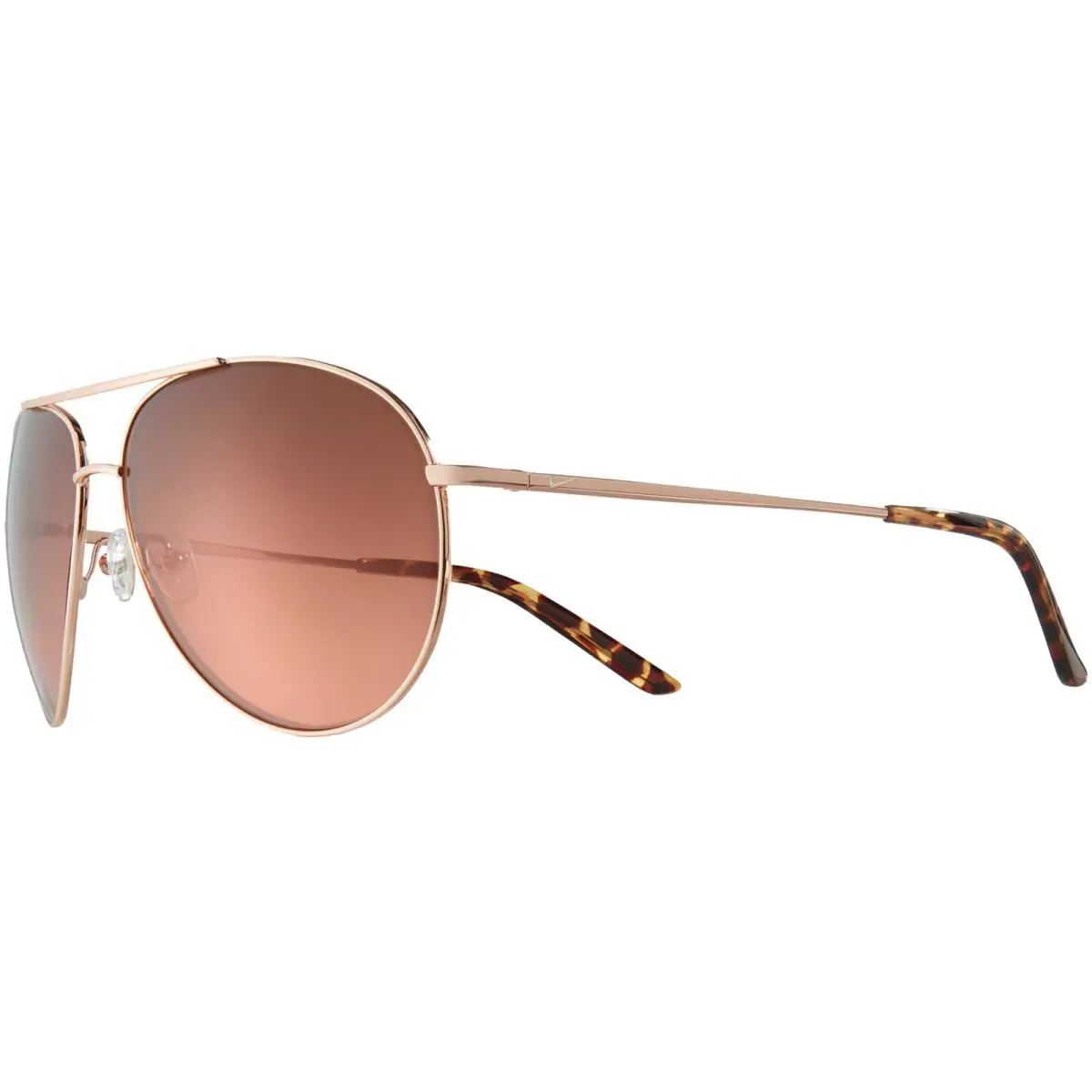 Nike Chance M Rose Gold-tone Aviator Sunglasses w/ Mirror Lens - NKEV1218 605 - Frame: Rose Gold-Tone, Lens: Copper Flash