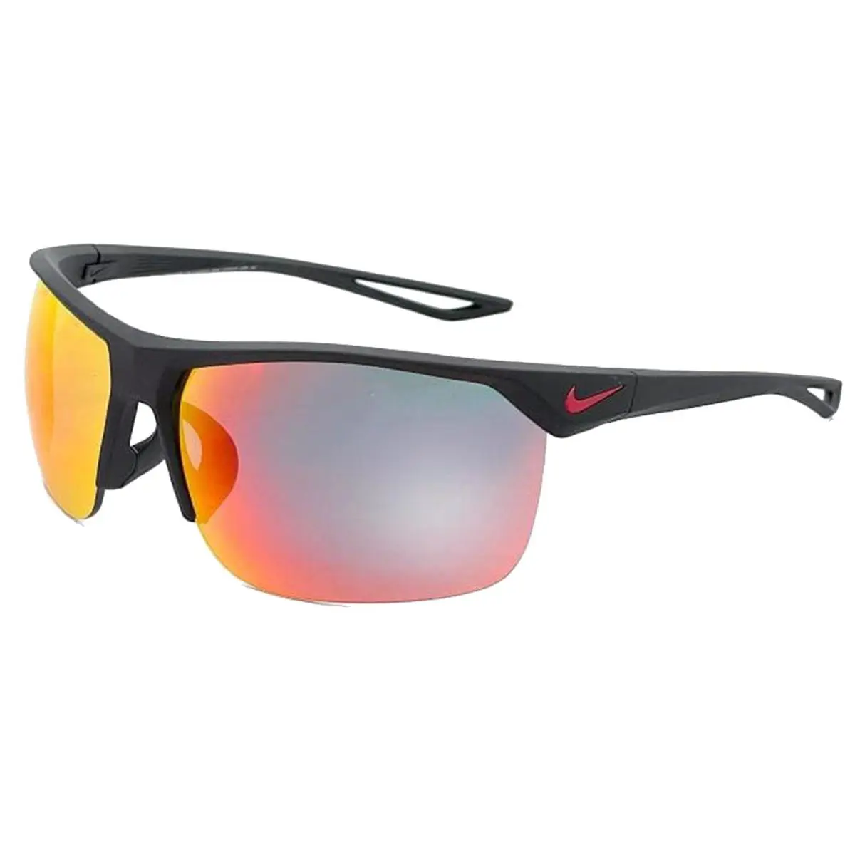 Nike Trainer M Men`s Black Semi-rimless Wrap Sunglasses NKEV1013-006 Italy