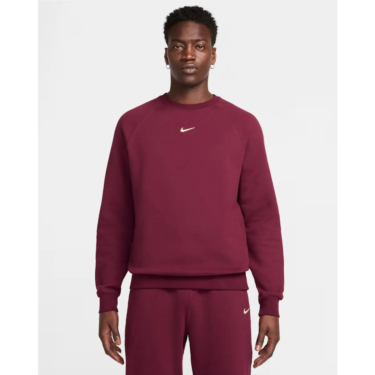 Nike Nocta Fleece Crewneck Dark Beetroot Burgundy Mens XL