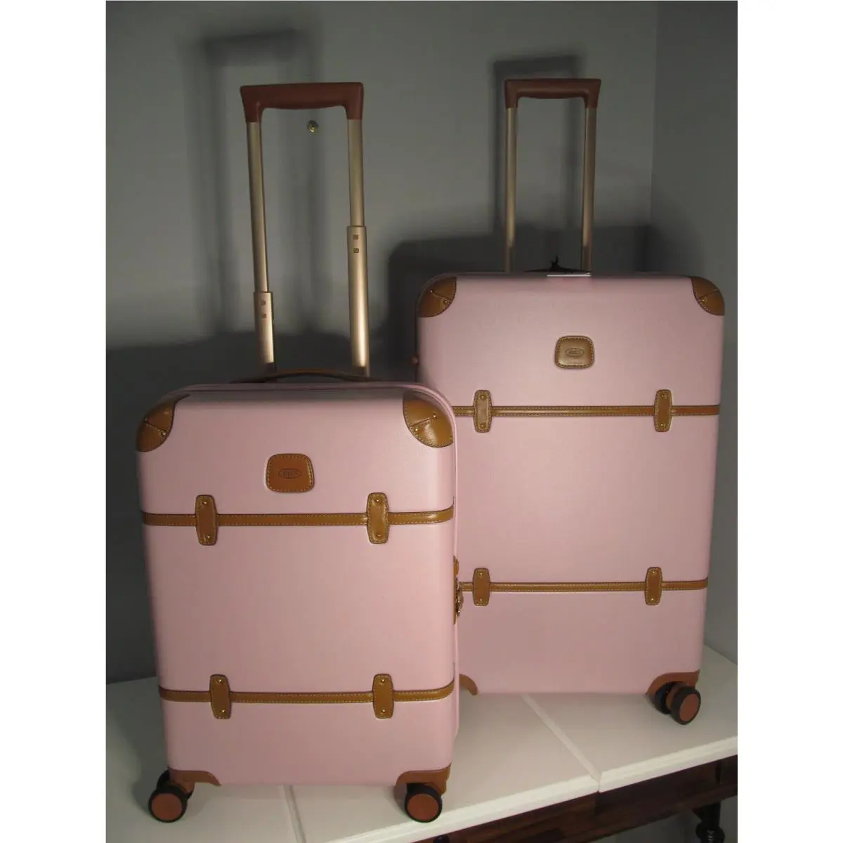 Bric`s Bric`s Milano-italy Women`s Belligio Pink Trunk Spinner Luggage Set-tsa Lock-nwt