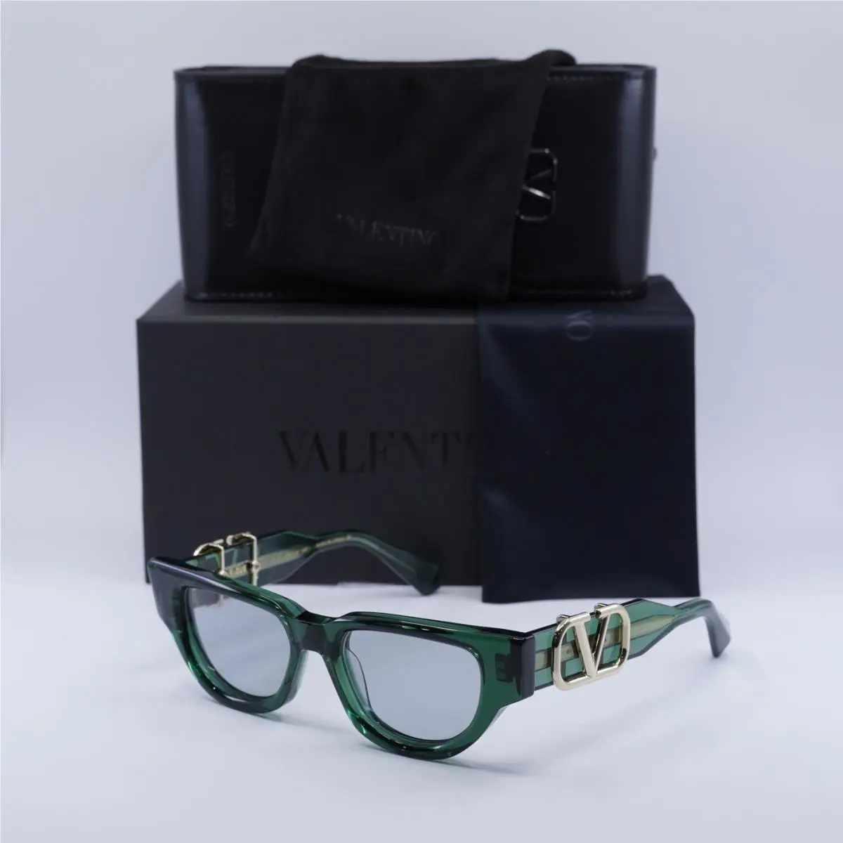 Valentino V-due VLS-103E Dark Green/green 50-18-145 Sunglasses