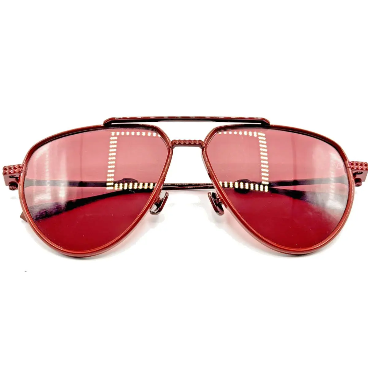 Valentino V-stud II VLS-133F Sunglass Bordeaux Aviator Frame Bordeaux Lens