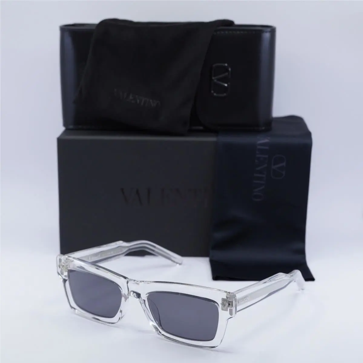 Valentino V-sharp VLS-134C Transparent/grey 53-19-143 Sunglasses