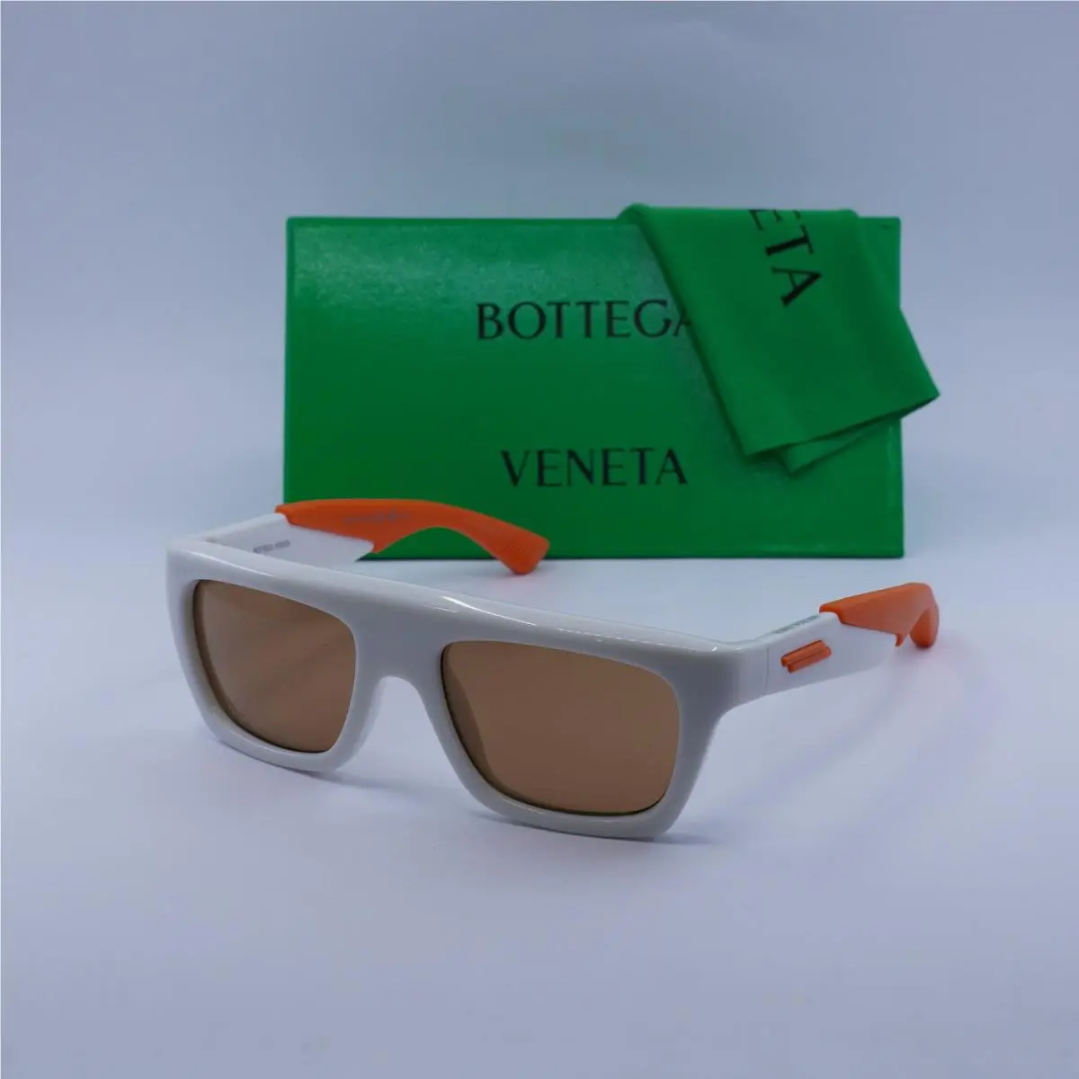 Bottega Veneta BV1232S 004 Ivory/orange/brown 54-19-135 Sunglasses
