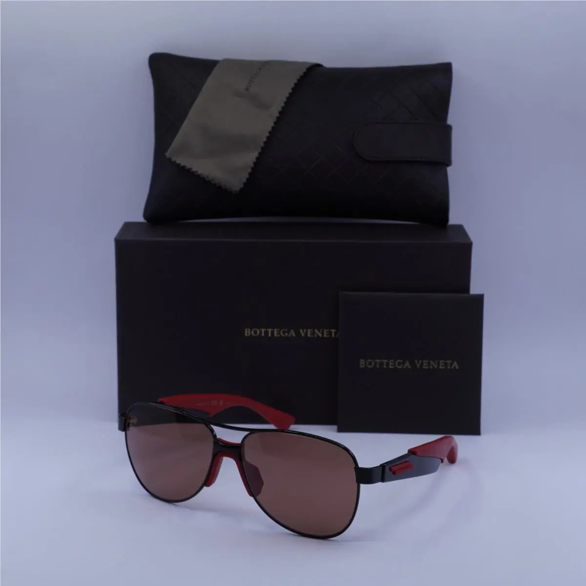 Bottega Veneta BV1231S 004 Black/red/red 59-14-130 Sunglasses