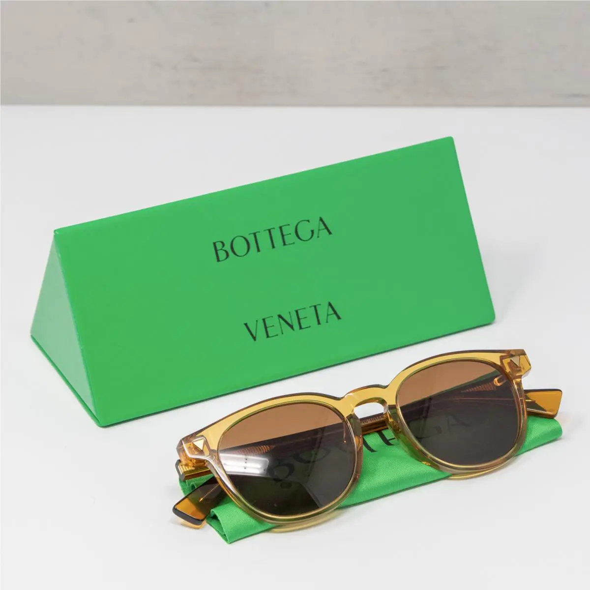 Bottega BV1253S-004 Womens Sunglasses Yellow/bronze 50mm