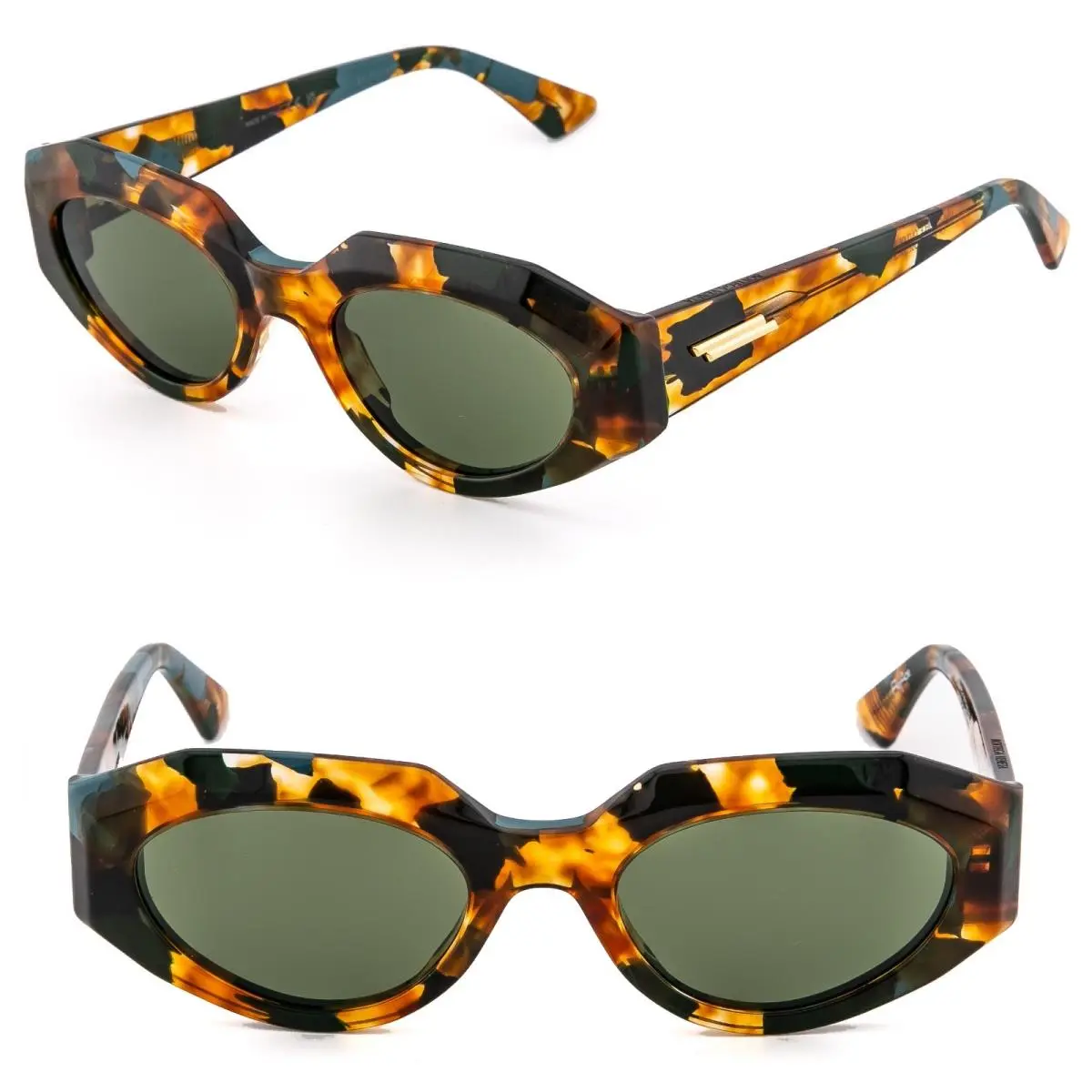 1392 Reace BV1392S Brown Green Unisex Limited Ribbon Sunglass 001 by Bottega Veneta