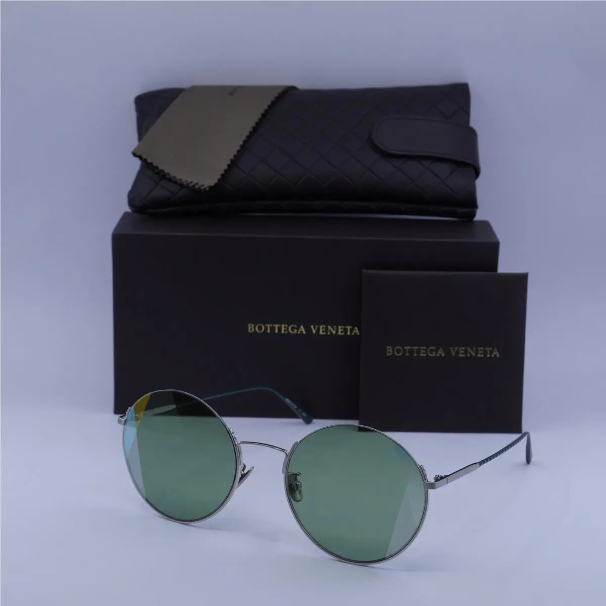 Bottega Veneta BV0246S 004 Silver/green 57-21-140 Sunglasses