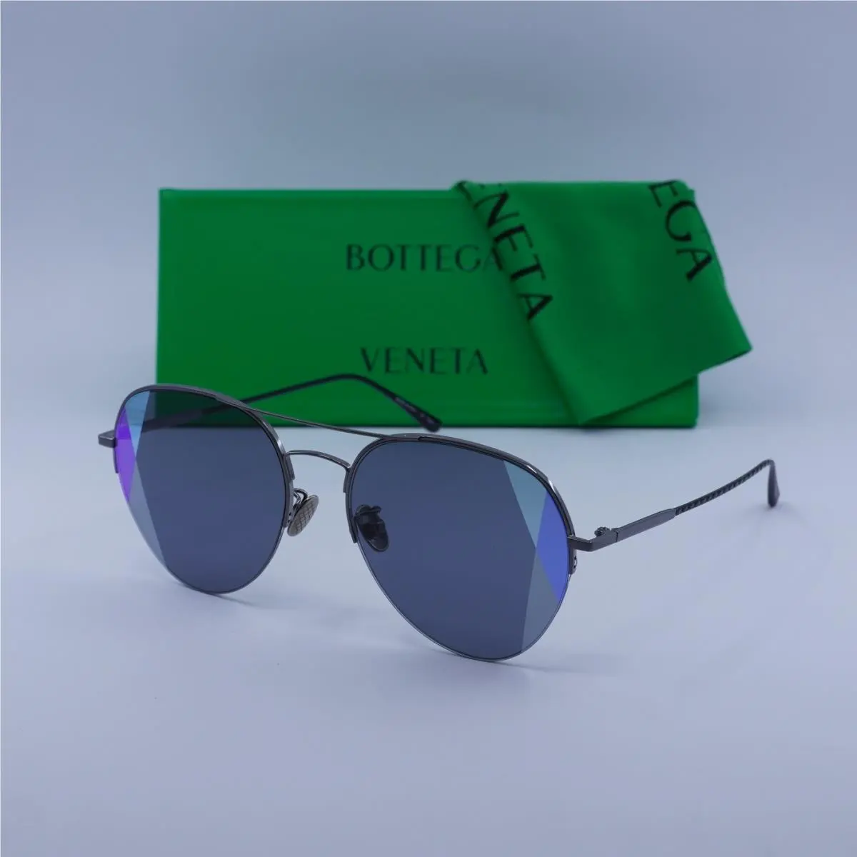 Bottega Veneta BV0247S 005 Ruthenium/black/grey 58-18-140 Sunglasses