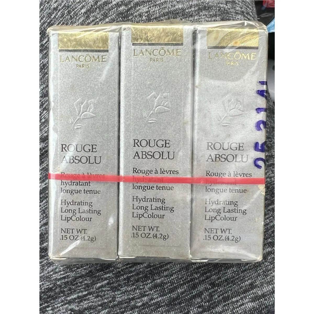 Vintage 3 Pack Lancome Rouge Absolu Lipcolour Lipstick - Rose Intense