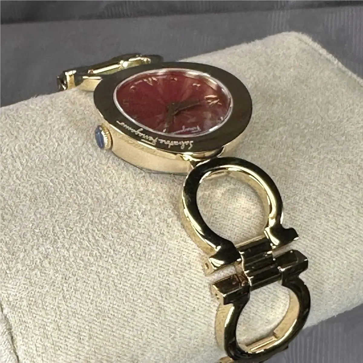 Salvatore Ferragamo Women`s Gancino Red Dial Watch - SFYA01122