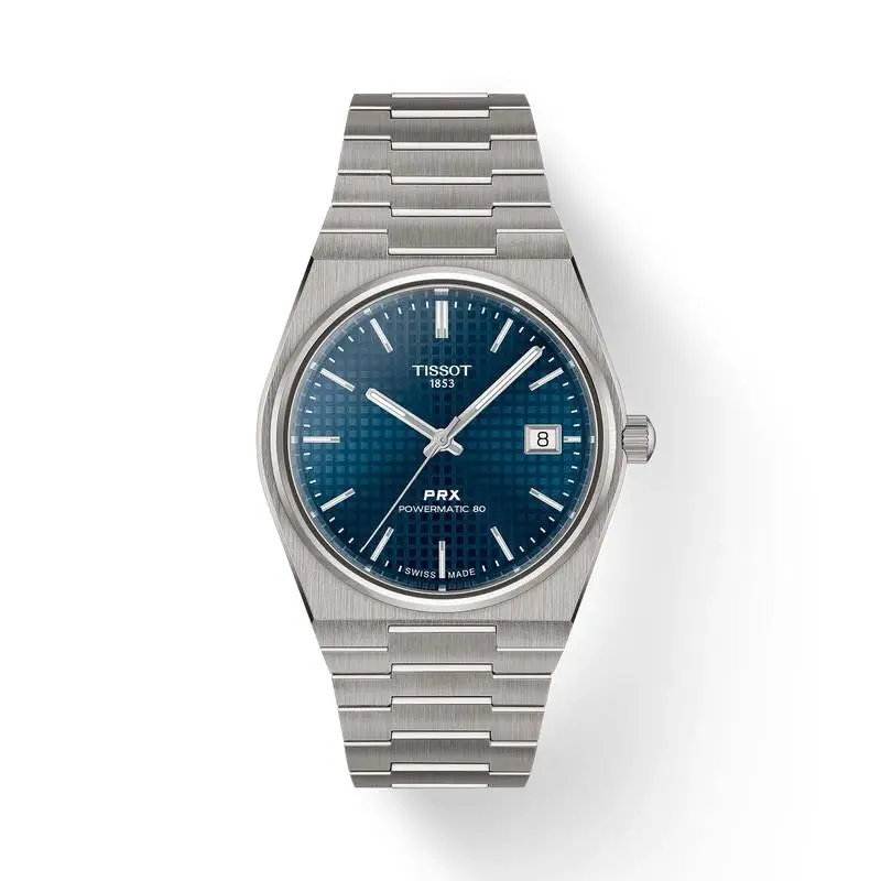 Tissot Prx Titanium 38mm Blue Dial Men`s Watch T137.807.44.041.00 - Dial: Blue, Band: Silver, Bezel: Silver