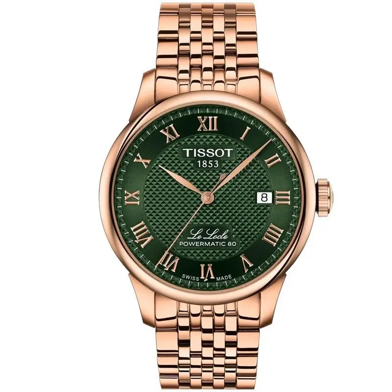 Tissot Le Locle 39.3mm Green Dial Men`s Watch T0064073309300