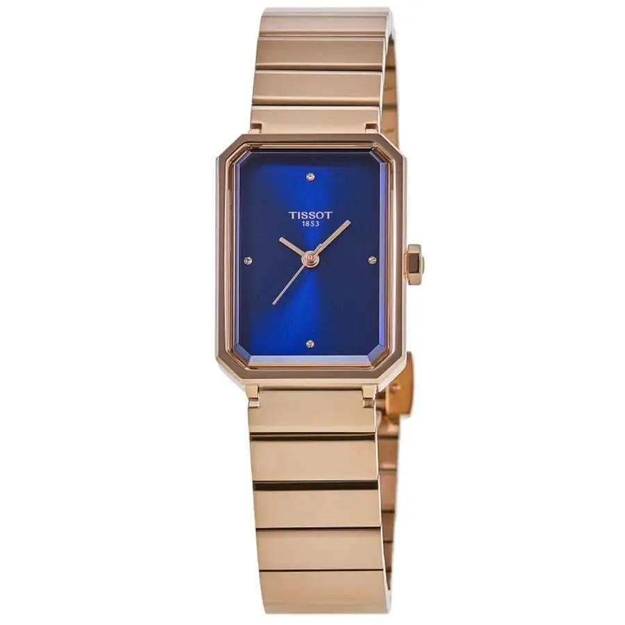 Tissot Srv 30mm Blue Diamond Dial Rose Women`s Watch T160.110.33.046.00