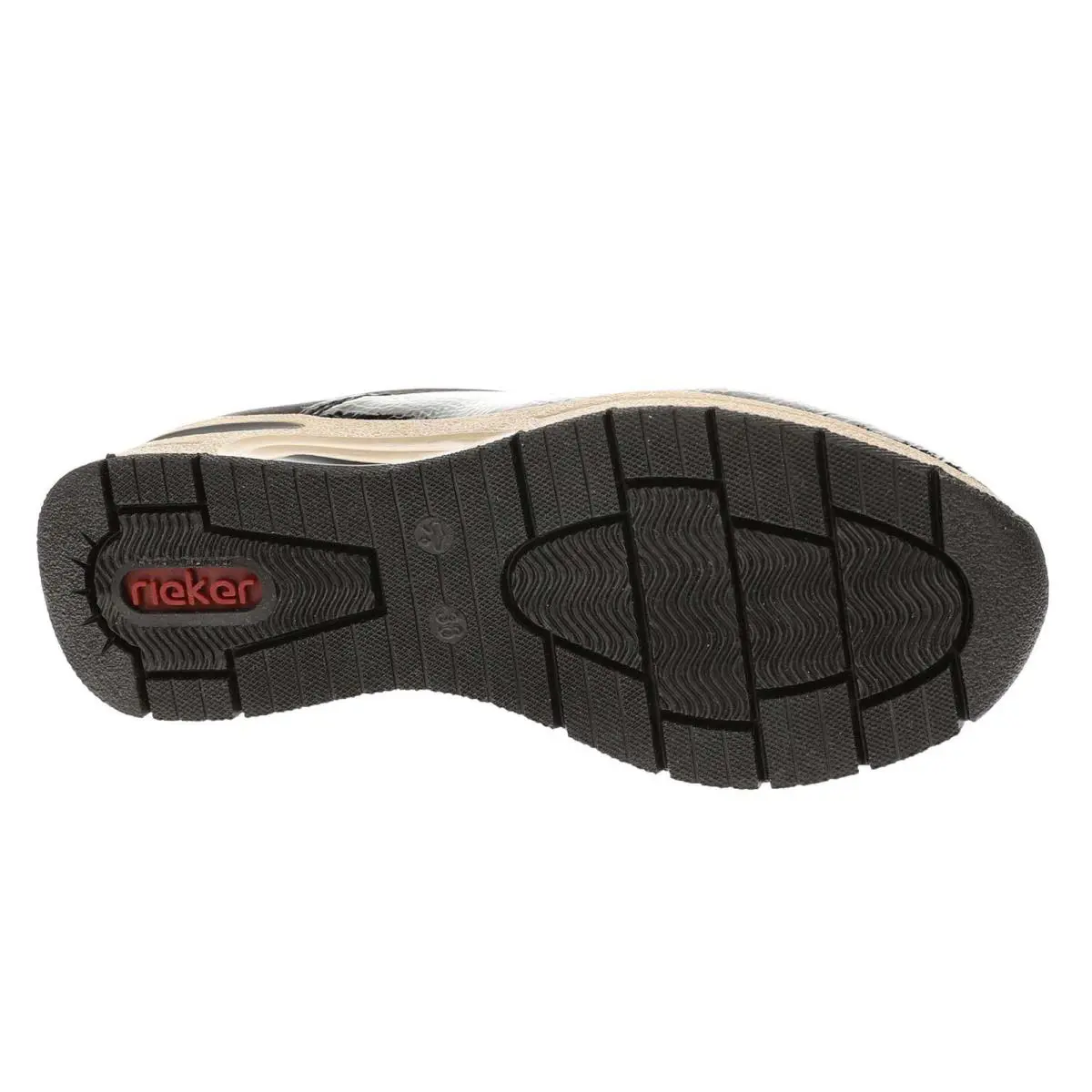 Rieker shoes - Black/Animal Print 0