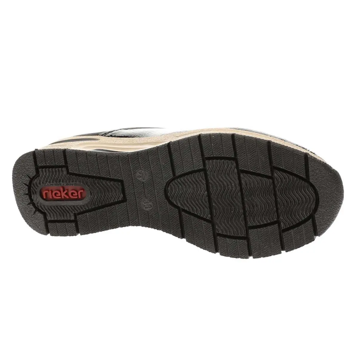 Rieker shoes - Black/Animal Print 5