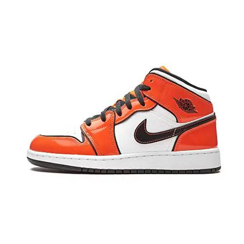 Nike shoes - Nike Kids Air Jordan 1 Mid - BQ6931 802 - Turf Orange Black White 0