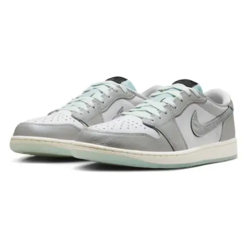 Nike Air Jordan 1 Retro Low Lunar New Year Air Jordan 1 Retro Low Lunar Year White Green Silver HF3144 100 Fashion - White