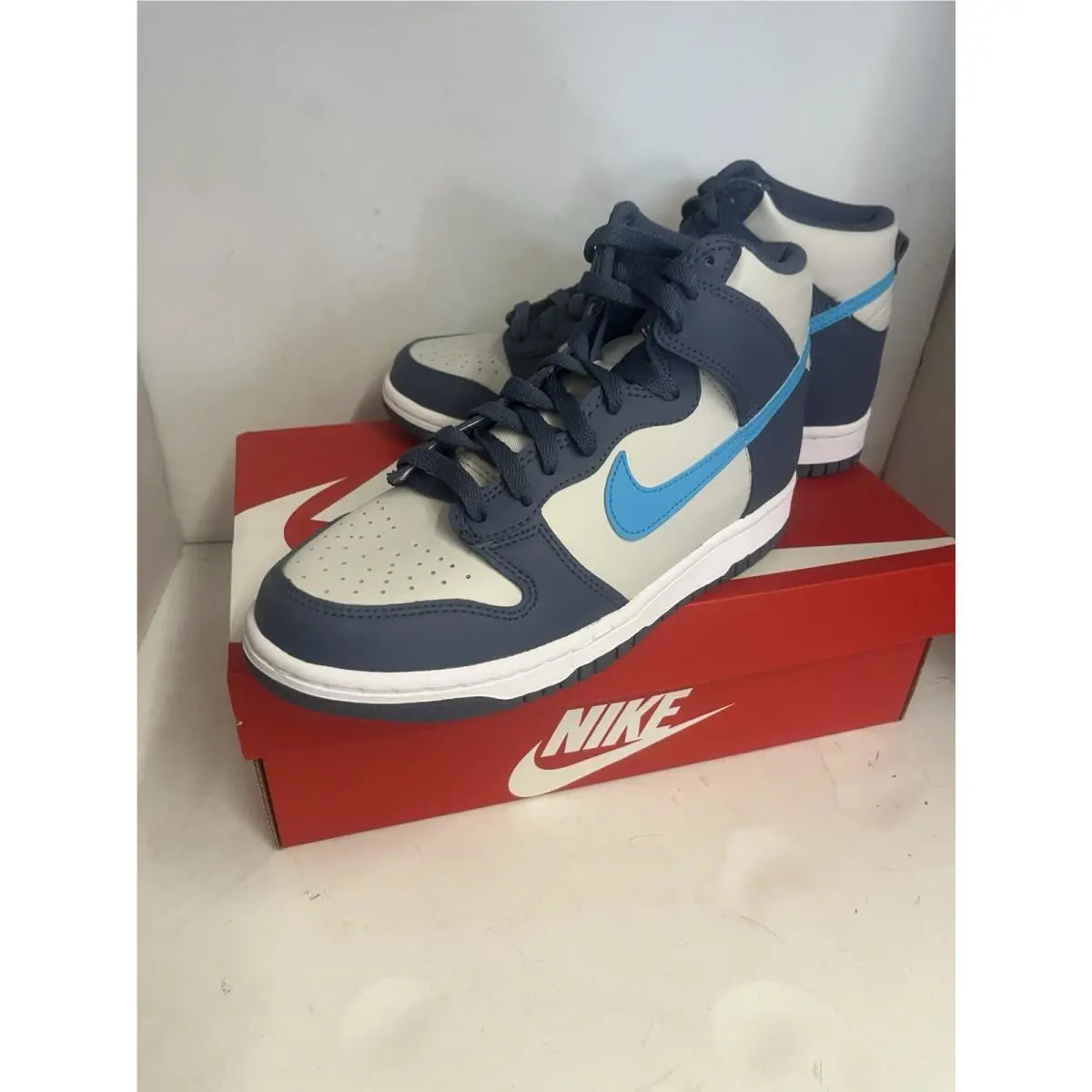 Nike shoes - Nike Dunk Hi - Dunk - DB2179 006 - LIGHT BONE /BLUE 0