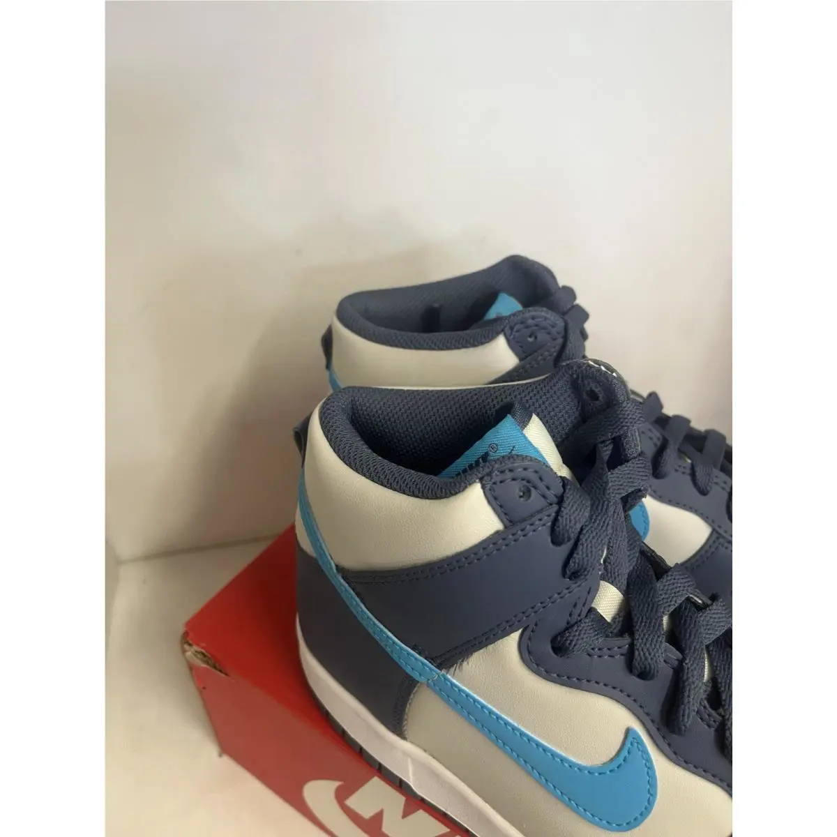 Nike shoes - Nike Dunk Hi - Dunk - DB2179 006 - LIGHT BONE /BLUE 3