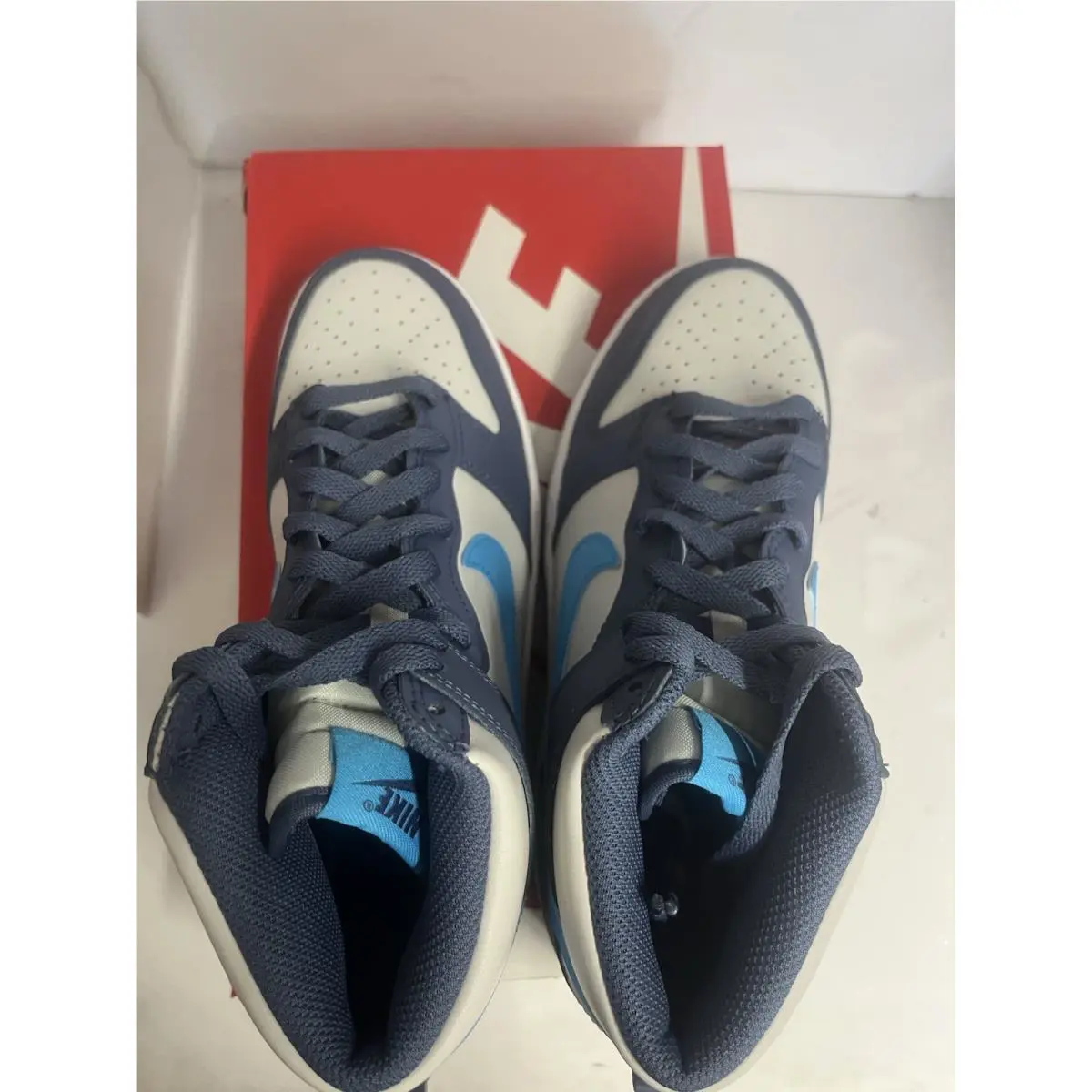 Nike shoes - Nike Dunk Hi - Dunk - DB2179 006 - LIGHT BONE /BLUE 7