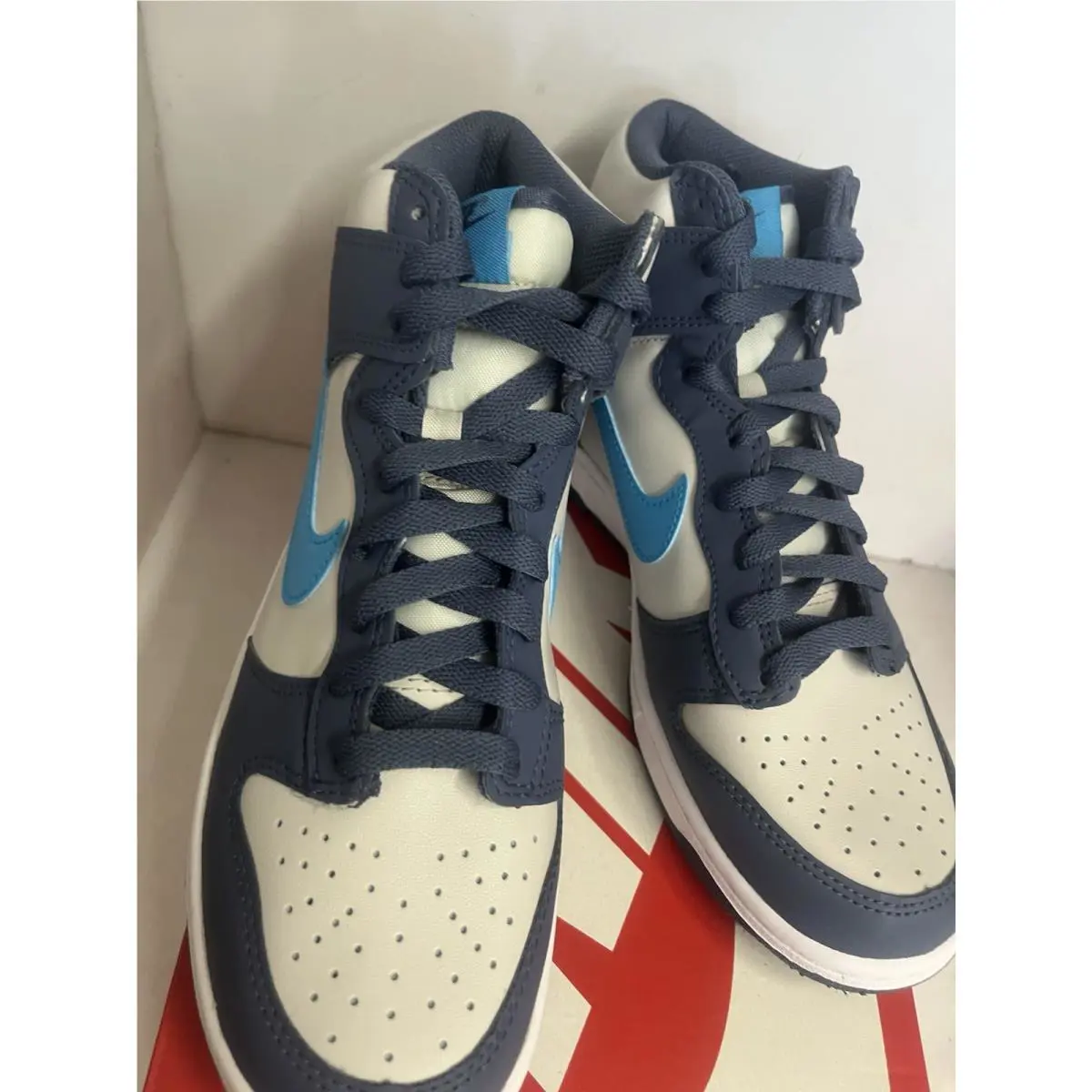 Nike shoes - Nike Dunk Hi - Dunk - DB2179 006 - LIGHT BONE /BLUE 9