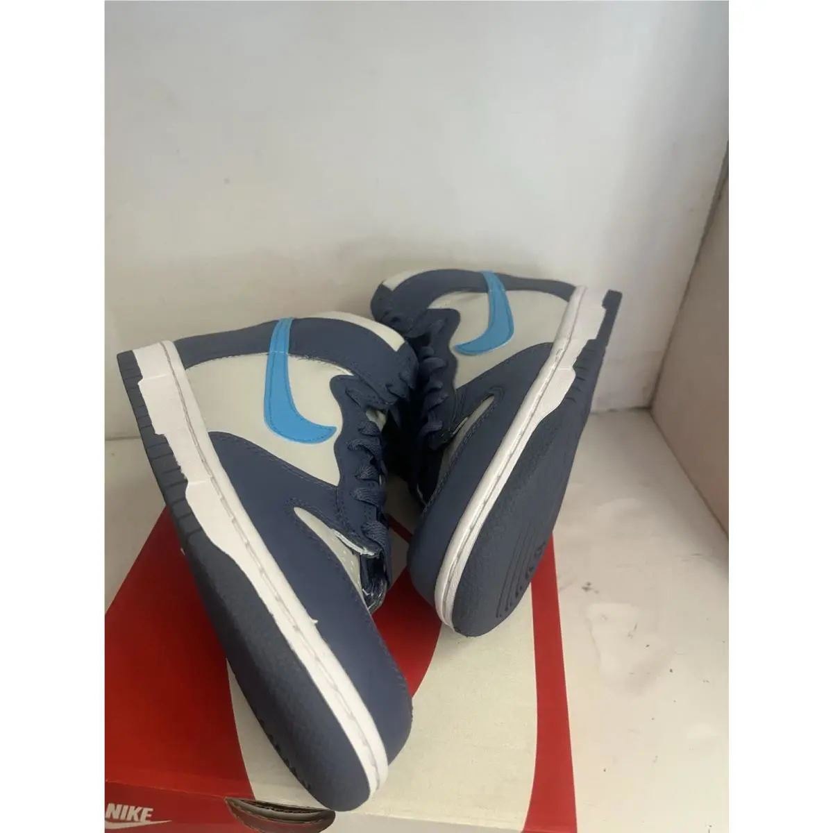 Nike shoes - Nike Dunk Hi - Dunk - DB2179 006 - LIGHT BONE /BLUE 5