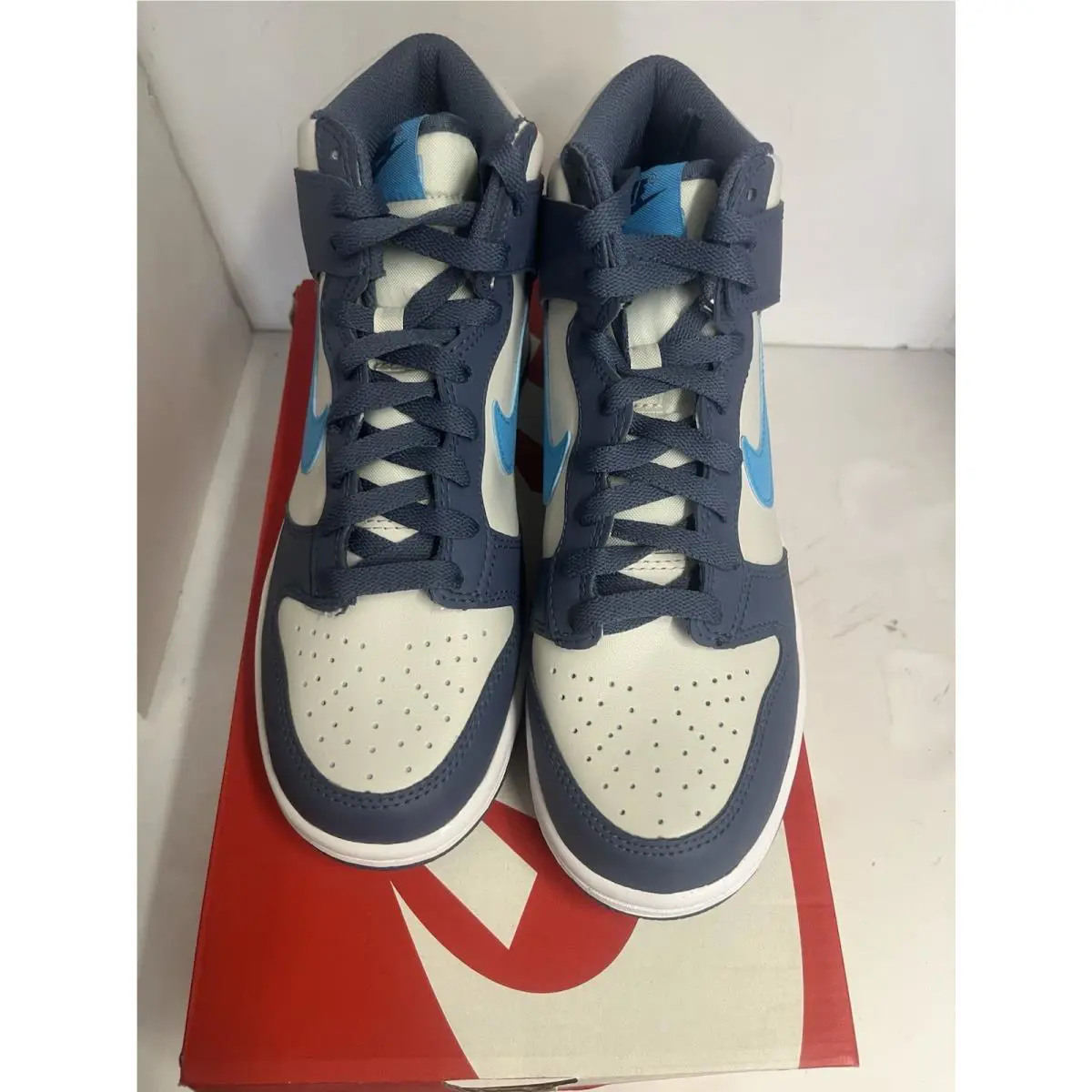Nike shoes - Nike Dunk Hi - Dunk - DB2179 006 - LIGHT BONE /BLUE 10