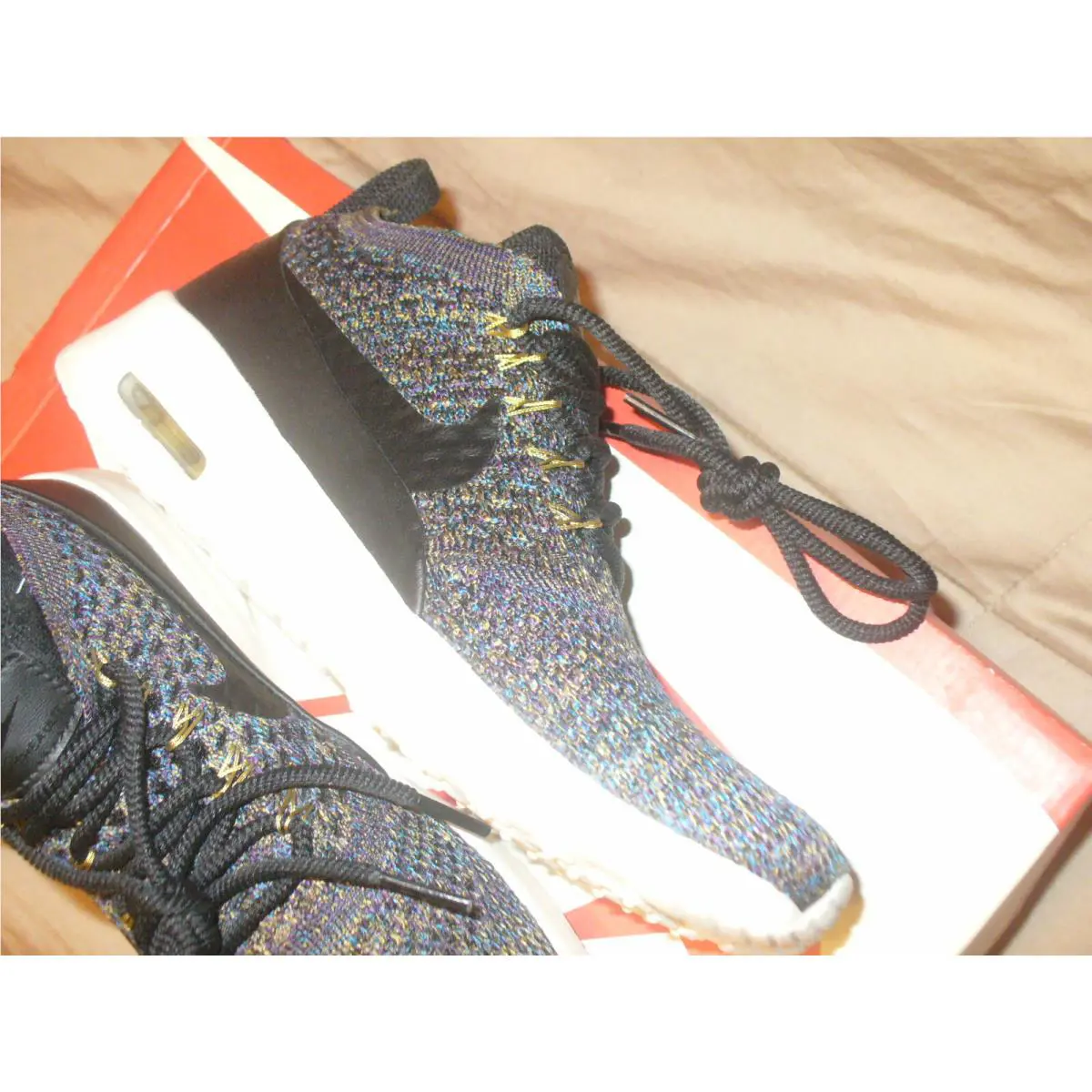 Nike shoes - Nike Air Max Flyknit - Air Max Flyknit - 881175-006 - Black-Purple-Gold Mix 0