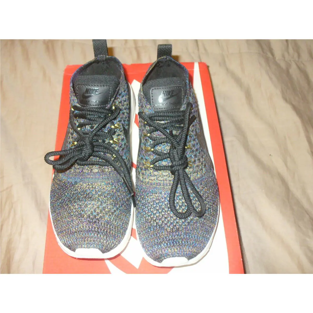 Nike shoes - Nike Air Max Flyknit - Air Max Flyknit - 881175-006 - Black-Purple-Gold Mix 1