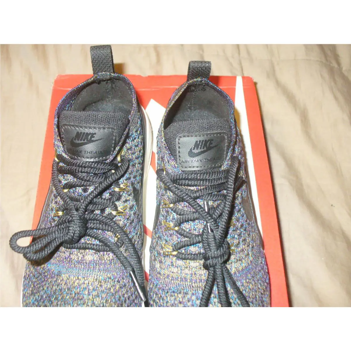 Nike shoes - Nike Air Max Flyknit - Air Max Flyknit - 881175-006 - Black-Purple-Gold Mix 2