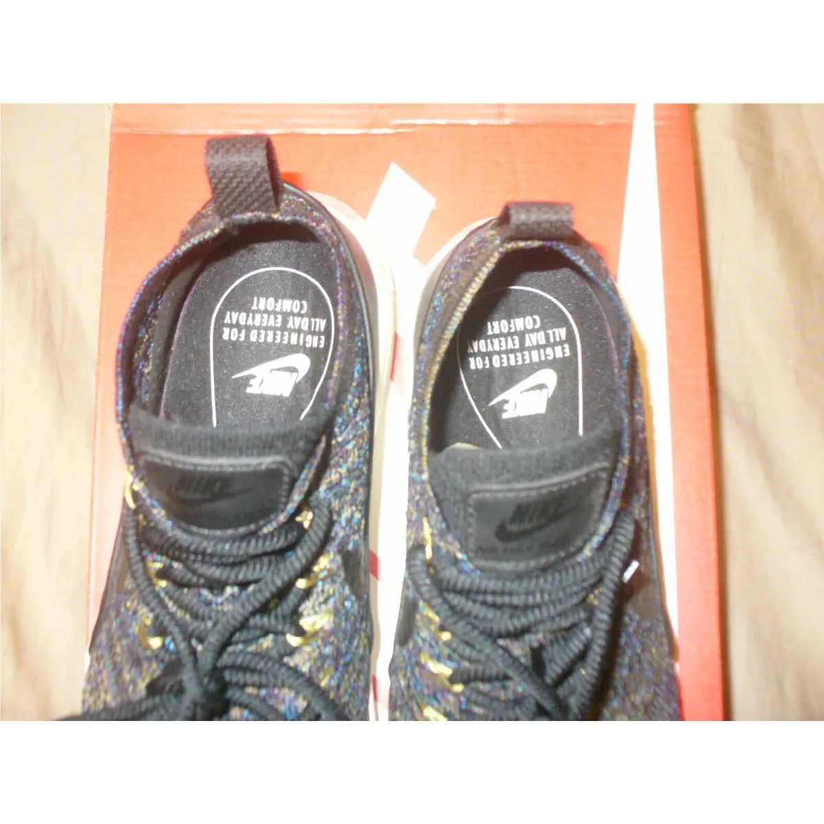 Nike shoes - Nike Air Max Flyknit - Air Max Flyknit - 881175-006 - Black-Purple-Gold Mix 10
