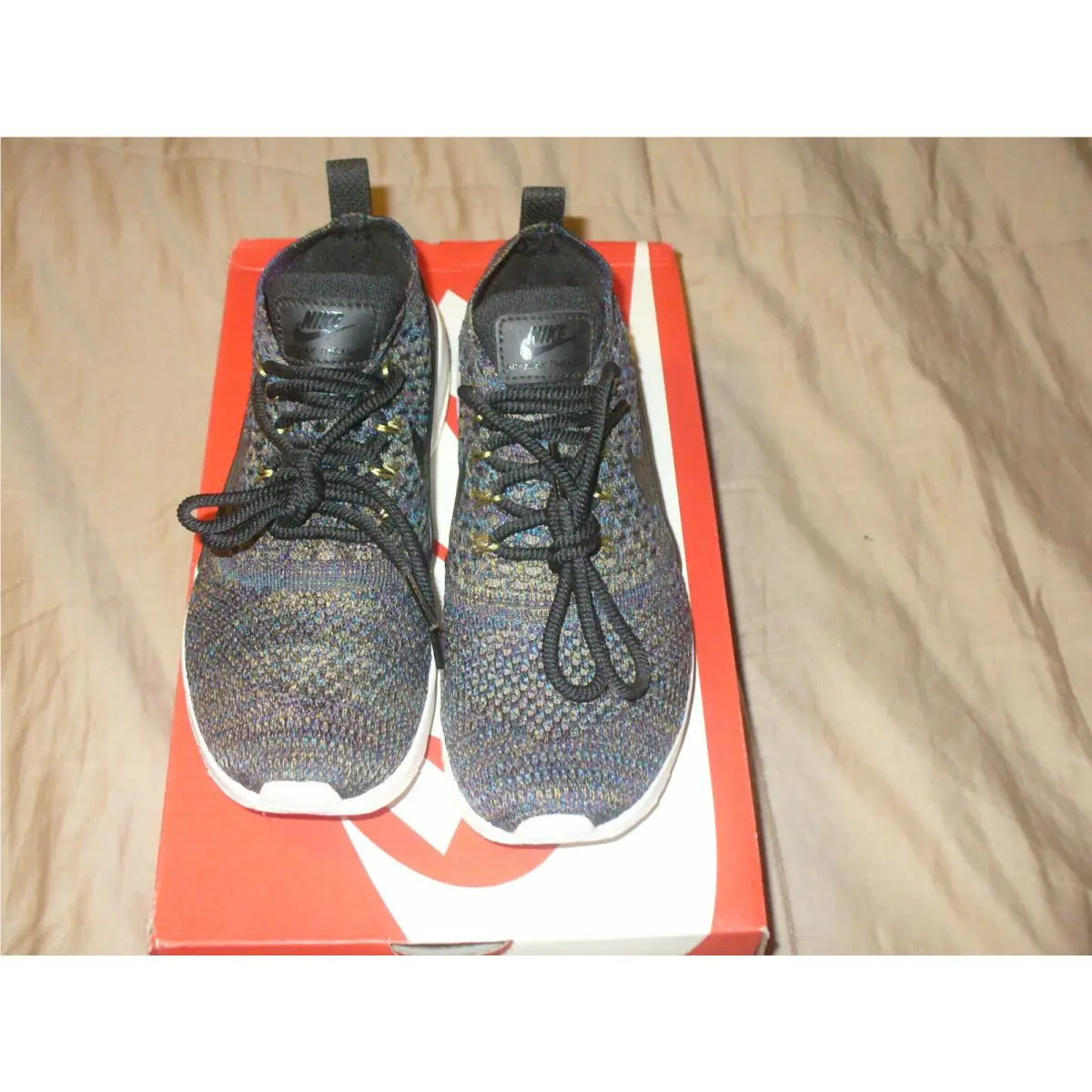 Nike shoes - Nike Air Max Flyknit - Air Max Flyknit - 881175-006 - Black-Purple-Gold Mix 11