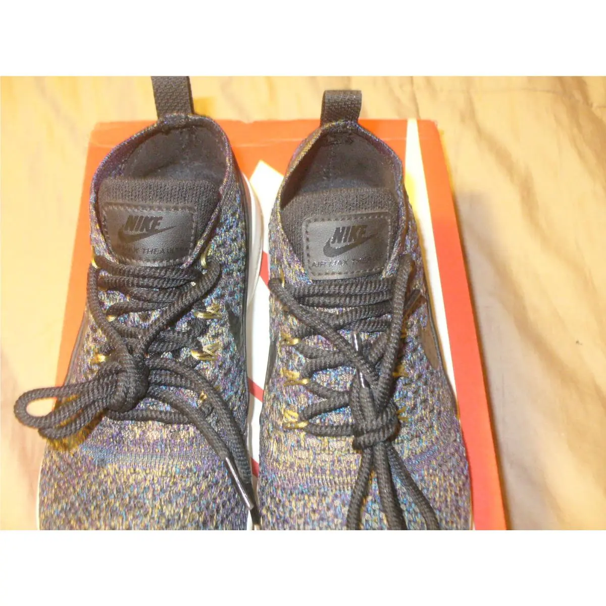 Nike shoes - Nike Air Max Flyknit - Air Max Flyknit - 881175-006 - Black-Purple-Gold Mix 15