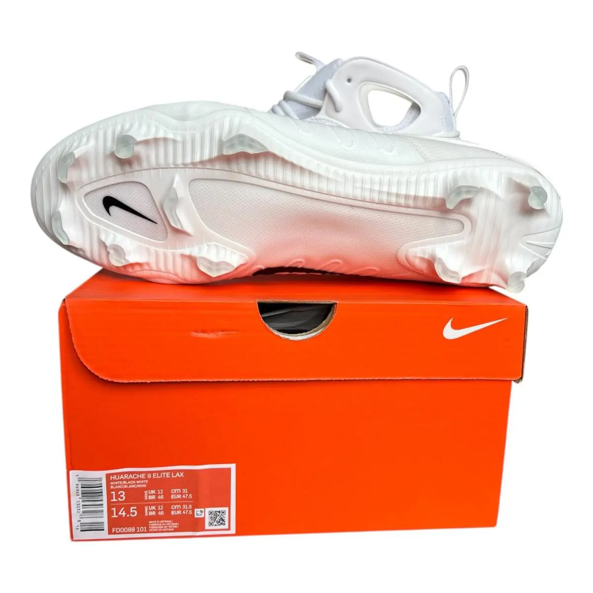 Nike shoes - Nike Huarache 9 Elite Mid LAX - White 8