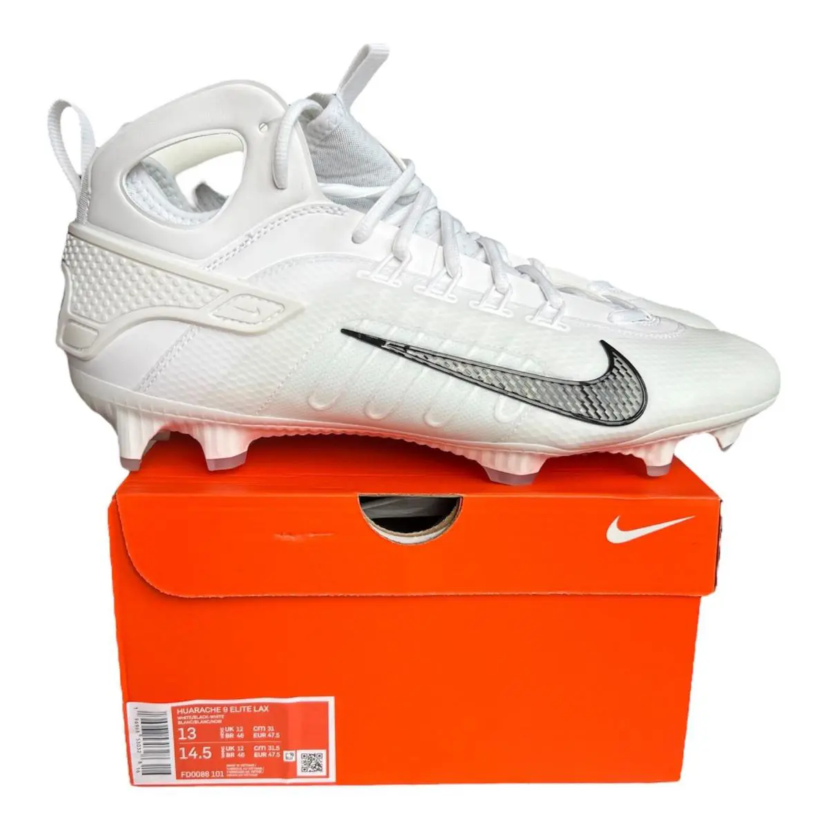 Nike shoes - Nike Huarache 9 Elite Mid LAX - White 4