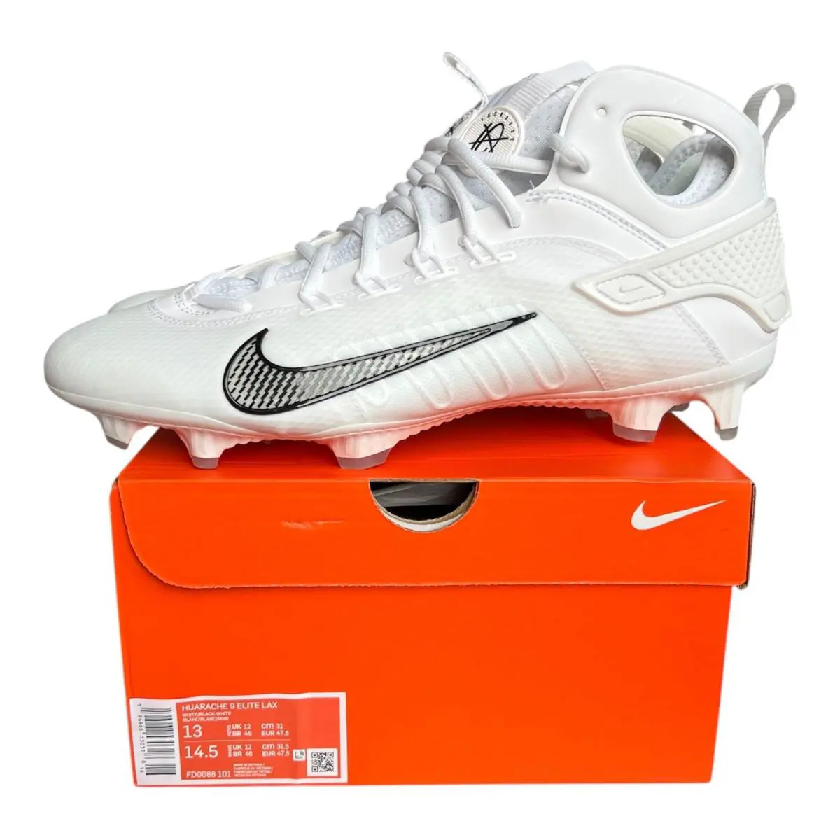 Nike shoes - Nike Huarache 9 Elite Mid LAX - White 5