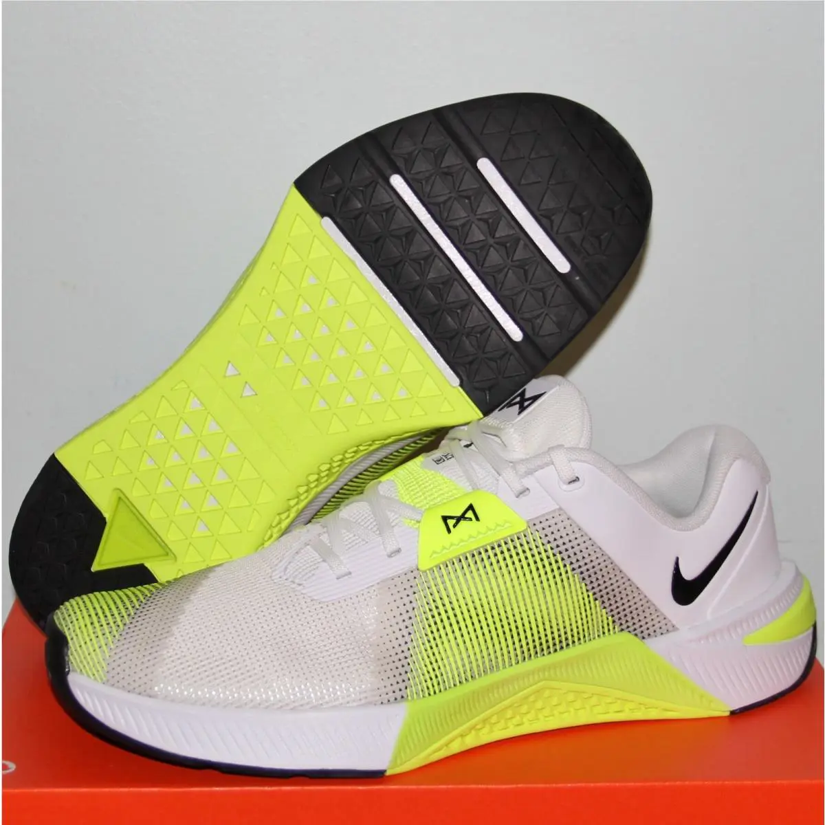 Nike Metcon 10 Crossfit Training Shoes Mens 9 9.5 10 10.5 White Volt HJ1875-101