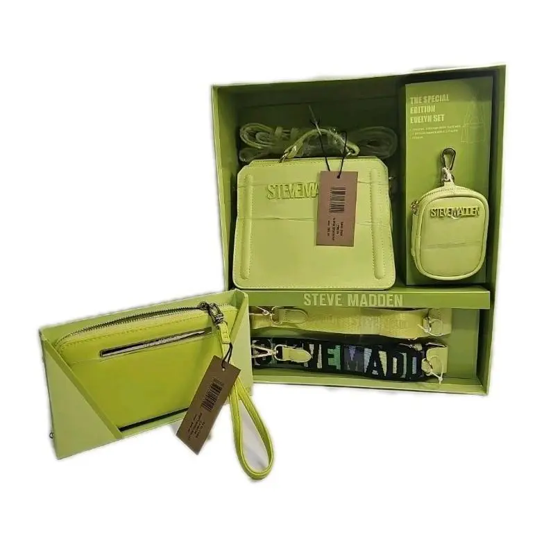 Steve Madden Super Gift Set Coin Purse Bag Tags Wallet 3 Interchangeable St
