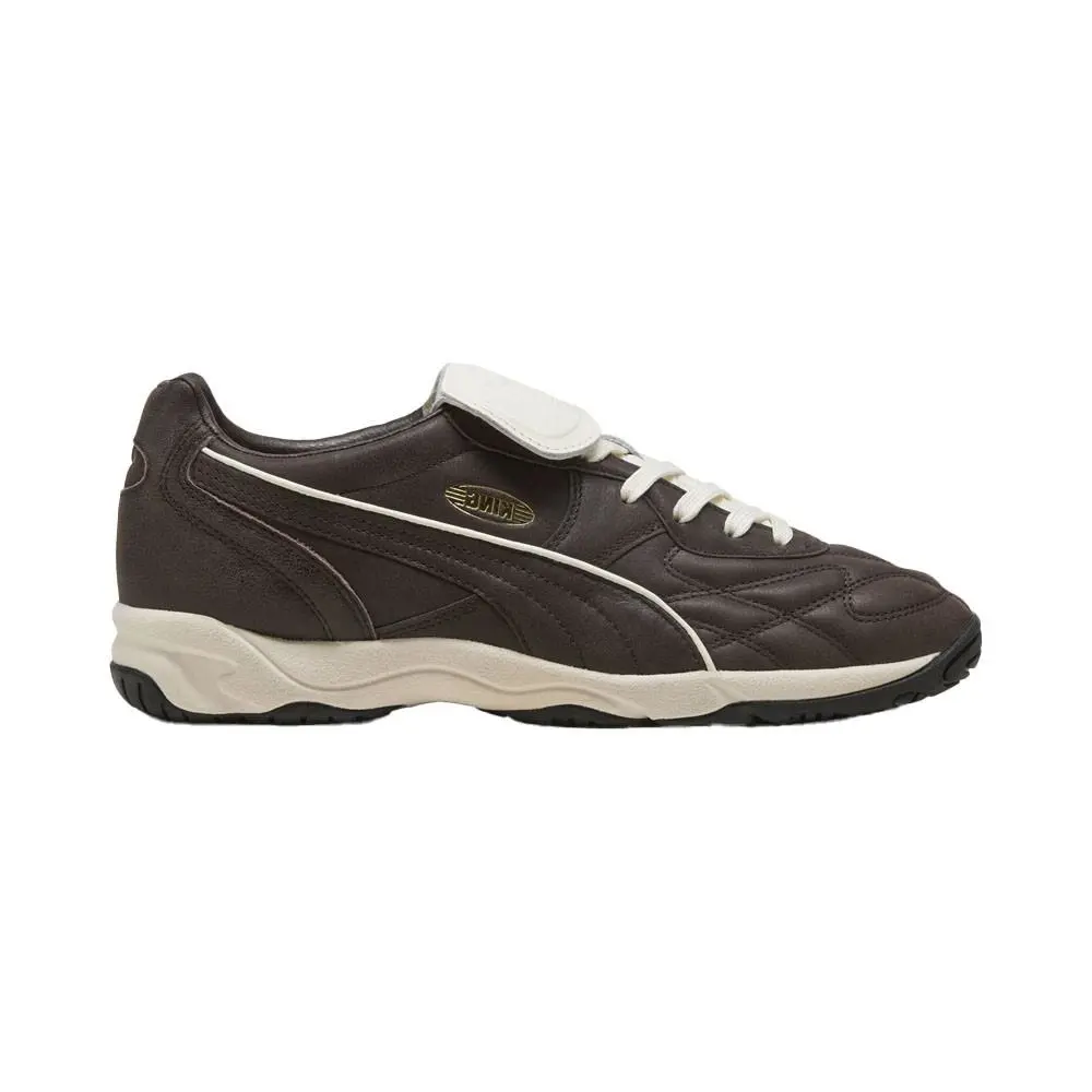 Puma King Indoor Premium Lace Up Mens Brown Sneakers Casual Shoes 40436303 - Brown