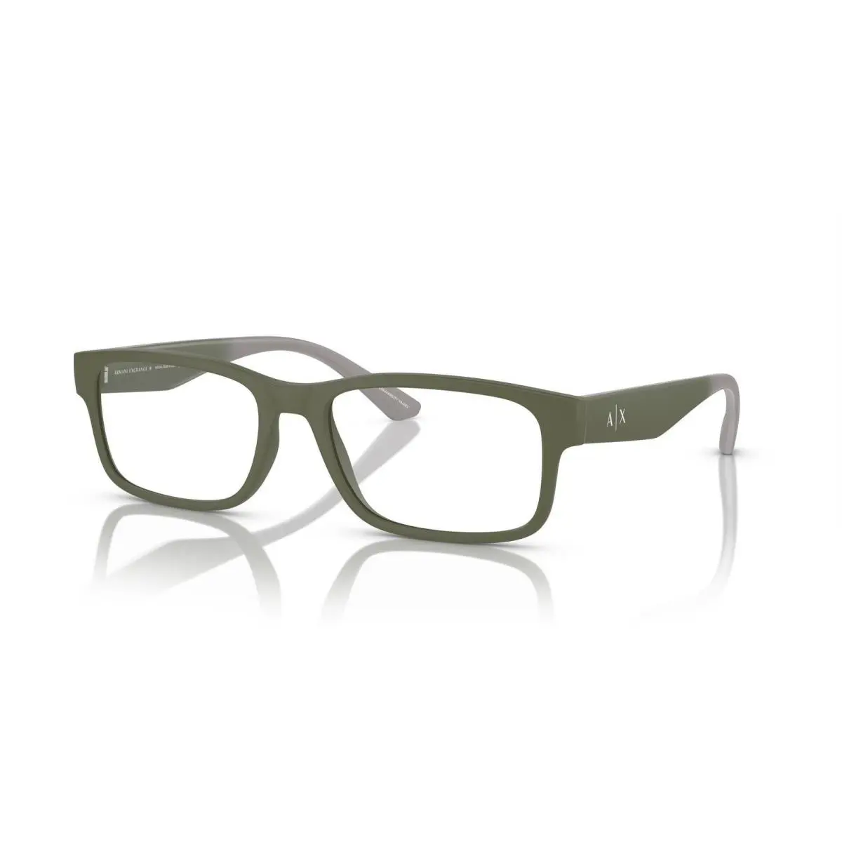 Armani Exchange Men`s Ax3106F 8301 56mm Low Bridge Fit Rectangular