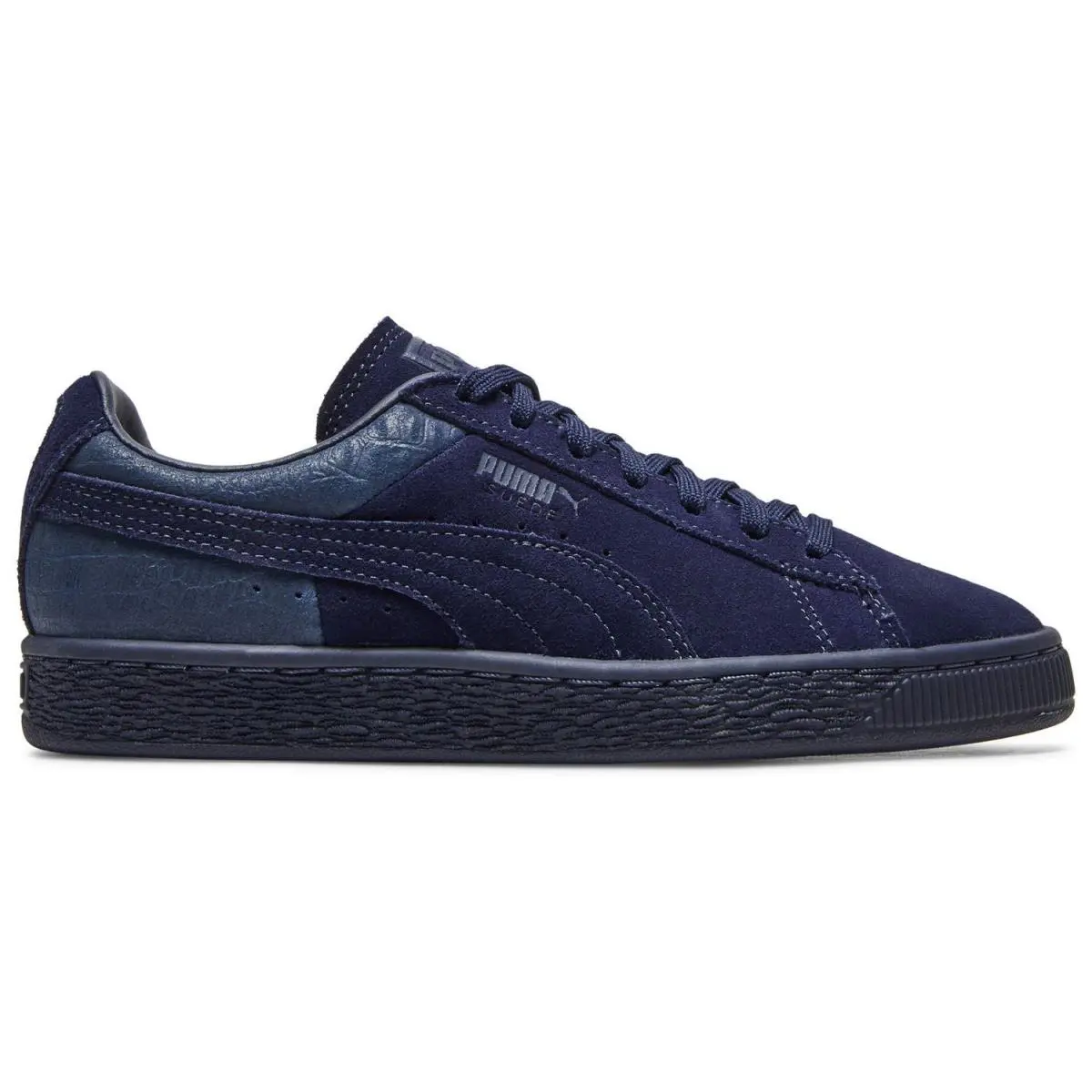 Puma Suede Classic Emboss Navy Peacoat Mens Sneakers All Sizes - 361372 02 - Blue